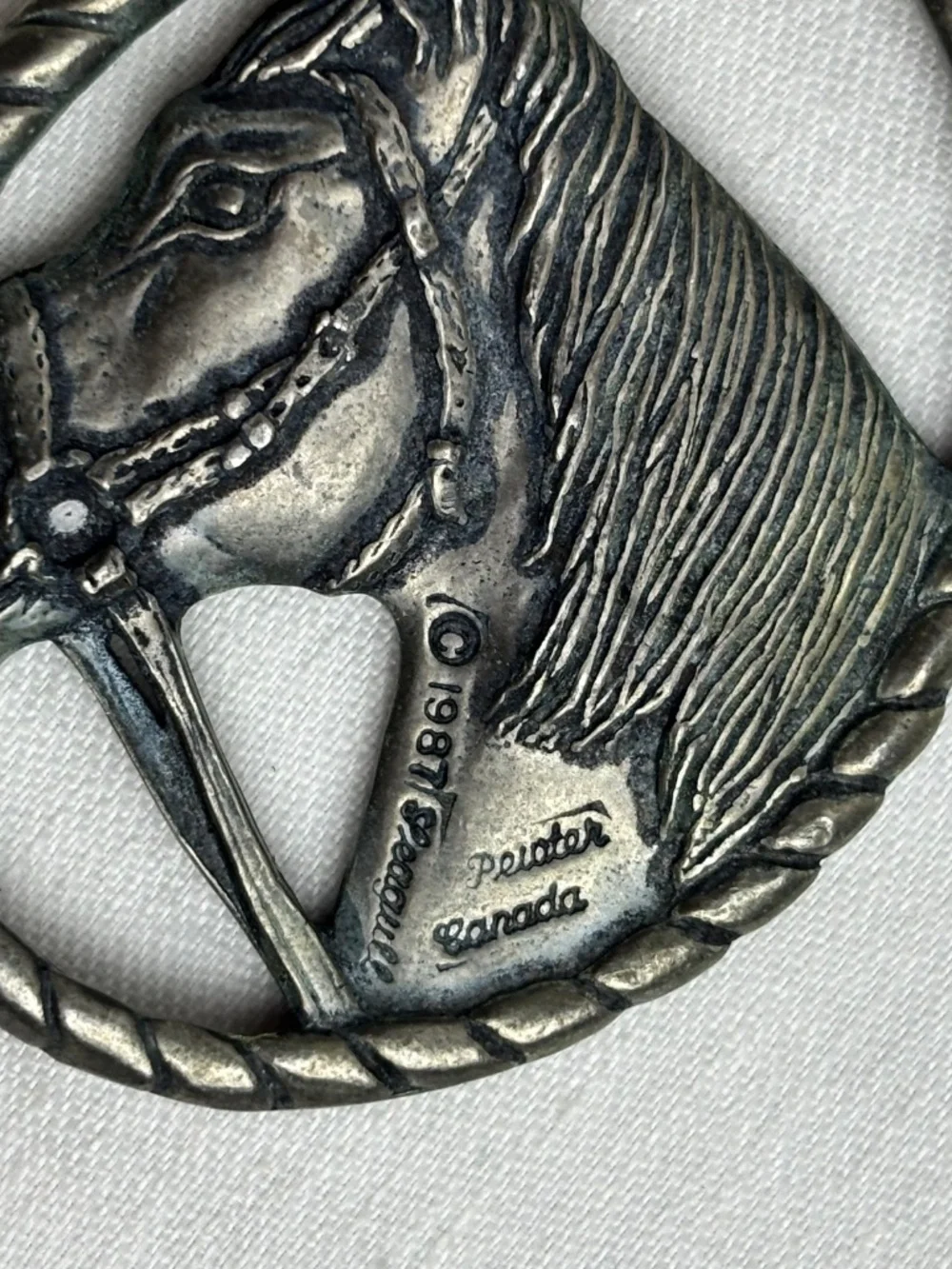 Vintage 1987 Seagull Pewter Horse Keychain